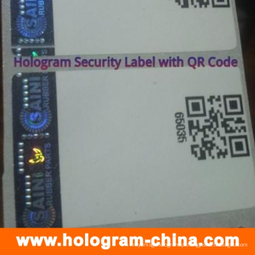 Etiquetas personalizadas de holograma de segurança com impressão de código Qr